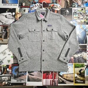 Patagonia Better Sweater Shirt Jacket Mens XL Gray Heather Fleece Button Up Coat
